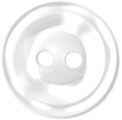 Milward Parelmoer Knoop met Extra Rondje Wit 13mm (6 stuks)-2