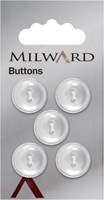 Milward Parelmoer Holle Knoop Wit 16mm (5 stuks)