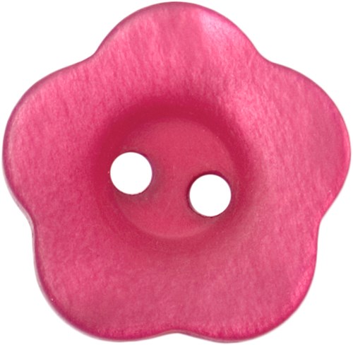 Milward Bloem Knoop Donkerroze 20mm (2 stuks)-2