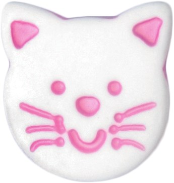 Milward Knoop Poes Wit/Roze 14mm (4 stuks)-2