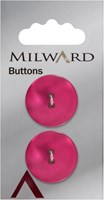 Milward Parelmoer Knoop Glans Roze 22mm (2 stuks)
