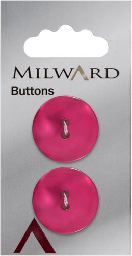 Milward Parelmoer Knoop Glans Roze 22mm (2 stuks)
