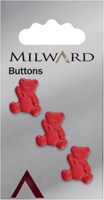 Milward Knoop Beer Rood 17mm (3 stuks)