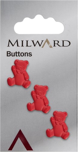 Milward Knoop Beer Rood 17mm (3 stuks)