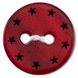 Milward Knoop met Sterretjes Rood 12mm (5 stuks)-2