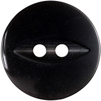 Milward Glans Knoop Zwart 16mm (6 stuks)-2