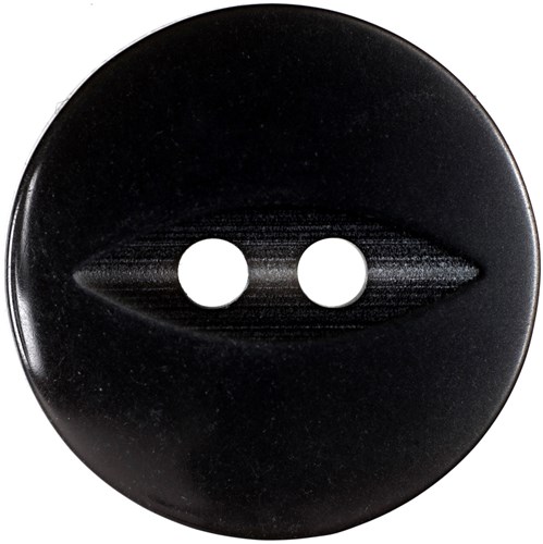 Milward Glans Knoop Zwart 16mm (6 stuks)-2