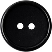 Milward Mat met Glanzende Rand Knoop Zwart 19mm (4 stuks)-2