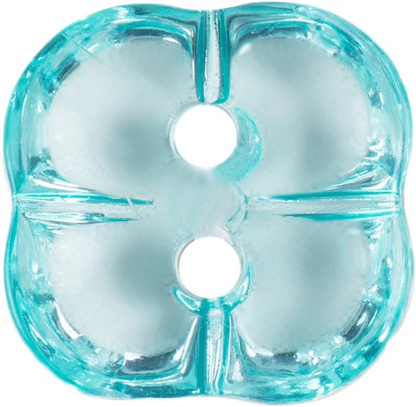 Milward Bloem Knoop Doorschijnend Lichtgroen 15mm (4 stuks)-2