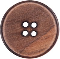 Milward Houten Knoop Donkerbruin 25mm (2 stuks)-2