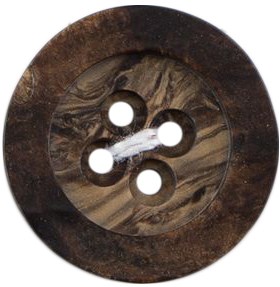 Milward Houten Knoop Opstaande Rand 22mm (2 stuks)-2