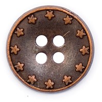 Milward Sterretjes Knoop Metaal Bronskleurig 17mm (3 stuks)-2