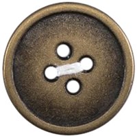 Milward Metalen Knoop Bronskleurig 17mm (2 stuks)-2