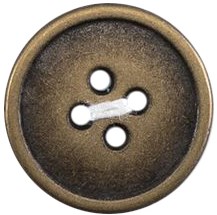 Milward Metalen Knoop Bronskleurig 17mm (2 stuks)-2