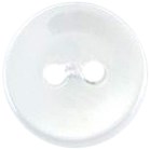 Milward Glans Knoop Wit 11mm (8 stuks)-2