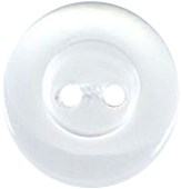 Milward Glans Knoop Wit met Rand 13mm (6 stuks)-2