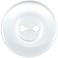 Milward Glans Knoop Wit met Rand 16mm (5 stuks)-2