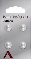 Milward Halve Parel Knoop Wit