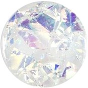 Milward Glitter Effect Knoop Wit 15mm (3 stuks)-2