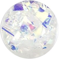 Milward Glitter Effect Knoop Wit 17mm (2 stuks)-2