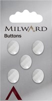 Milward Ovalen Knoop Wit 12mm (5 stuks)