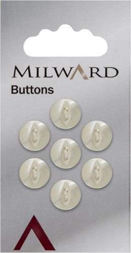 Milward Parelmoer Knoop Naturel 11mm (7 stuks)