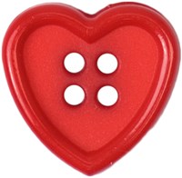 Milward Knoop Hart Rood 15mm (4 stuks)-2