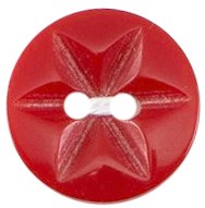 Milward Knoop Rood Bloem/Ster 15mm (6 stuks)-2