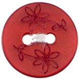 Milward Knoop Transparant Rood Met Bloem 12mm (5 stuks)-2