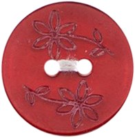 Milward Knoop Transparant Rood Met Bloem 17mm (3 stuks)-2
