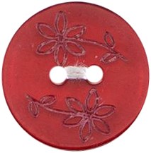 Milward Knoop Transparant Rood Met Bloem 17mm (3 stuks)-2