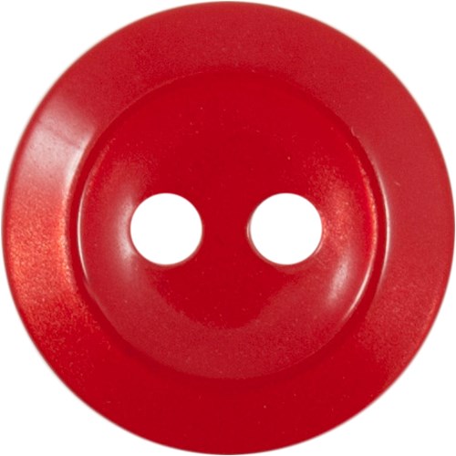 Milward Knoop Rood Met Opstaande Rand 13mm (6 stuks)-2