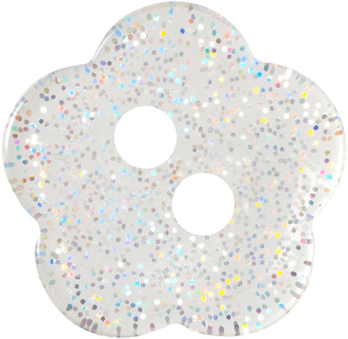 Milward Bloem Knoop Transparant Glitter 11mm (6 stuks)-2