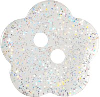 Milward Bloem Knoop Transparant Glitter 13mm (5 stuks)-2
