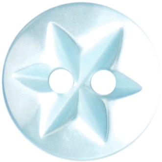 Milward Knoop Parelblauw Bloem/Ster 12mm (7 stuks)-2