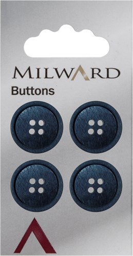 Milward Knoop Donkerblauw Glans 20mm (4 stuks)