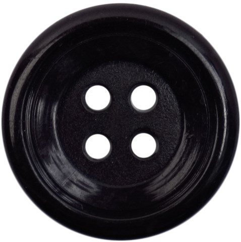 Milward Knoop Zwart Met Opstaande Rand 19mm (3 stuks)-2