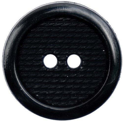 Milward Knoop Mat met Rand Glans Zwart 20mm (3 stuks)-2