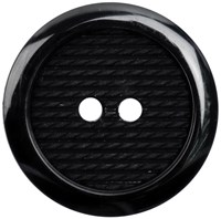 Milward Knoop Mat met Rand Glans Zwart 25mm (2 stuks)-2