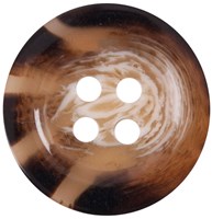 Milward Knoop met Opstaand Randje Zwart/Wit/Bruin 17mm (3 stuks)-2
