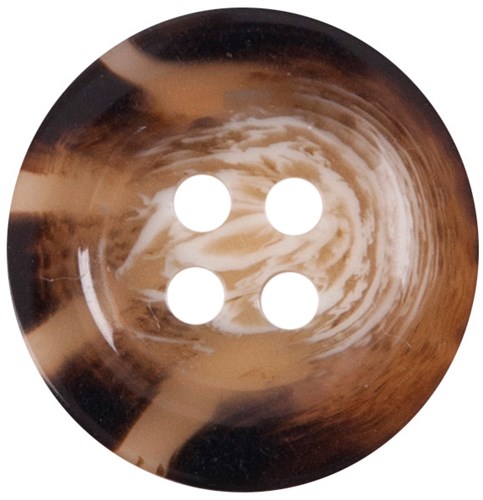 Milward Knoop met Opstaand Randje Zwart/Wit/Bruin 17mm (3 stuks)-2