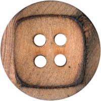 Milward Houten Knoop Rond met Vierkant 18 mm (3 stuks)-2