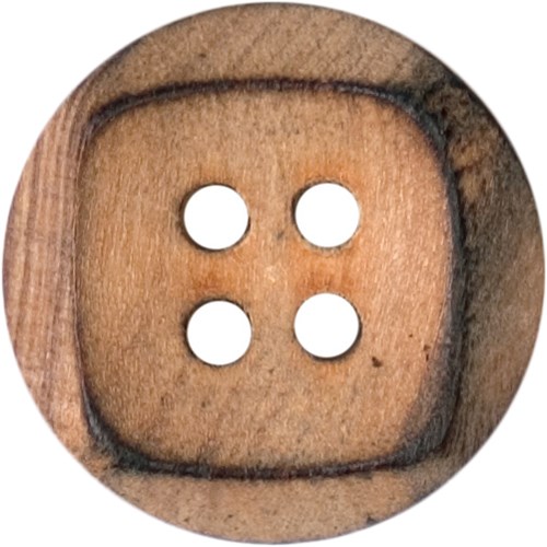 Milward Houten Knoop Rond met Vierkant 18 mm (3 stuks)-2