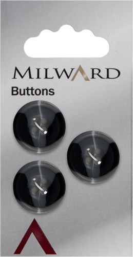 Milward Knoop Mat Zwart/Grijs 19mm (3 stuks)