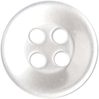 Milward Knoop Parelmoer Wit met Rand 10mm (8 stuks)-2