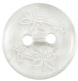Milward Knoop Transparant met Bloemenwerkje 12mm (5 stuks)-2