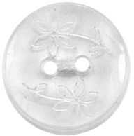 Milward Knoop Transparant met Bloemenwerkje 15mm (4 stuks)-2