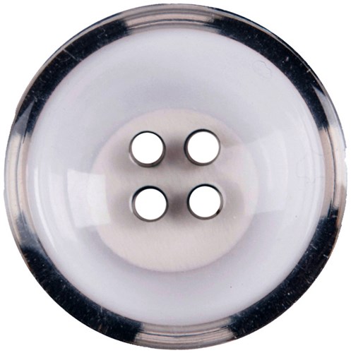 Milward Knoop Doorschijnend met Zwarte Rand 22mm (2 stuks)-2