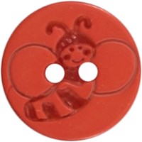 Milward Ronde Knoop met Figuur Bij Rood 15mm (4 stuks)-2