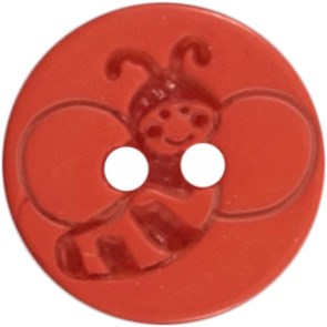 Milward Ronde Knoop met Figuur Bij Rood 15mm (4 stuks)-2